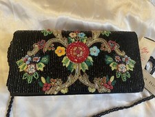 NWT, Vintage La Regale Purse with Bead and Sequins Embroidery in Multi colors