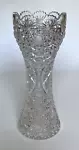 GORGEGOUS ABP American Brilliant Cut Glass Corset Vase - 14”