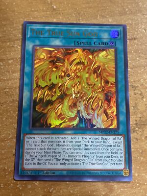 the true sun god yugioh card MP22-EN275 - The True Sun God - Ultra Rare - Continuous Spell