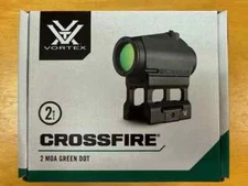 2025 Vortex Crossfire 2 MOA Green Dot Sight Scope 2/Mounts Auth/Dealer CF-GD2