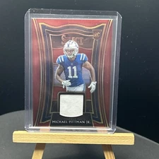 Michael Pittman Jr. RC Red Prizm Jersey Patch 2020 Panini Select Colts RS-MPI