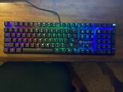 Roccat Suora Frameless Gaming Keyboard Black RGB Backlight Coloring 