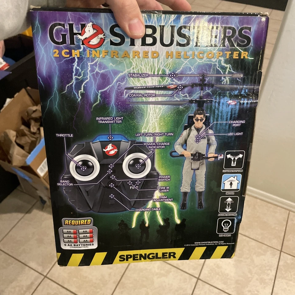 World Tech Toys Ghostbusters Helicopter Drone Egon Spengler Rare Wireless - Image 3 of 4