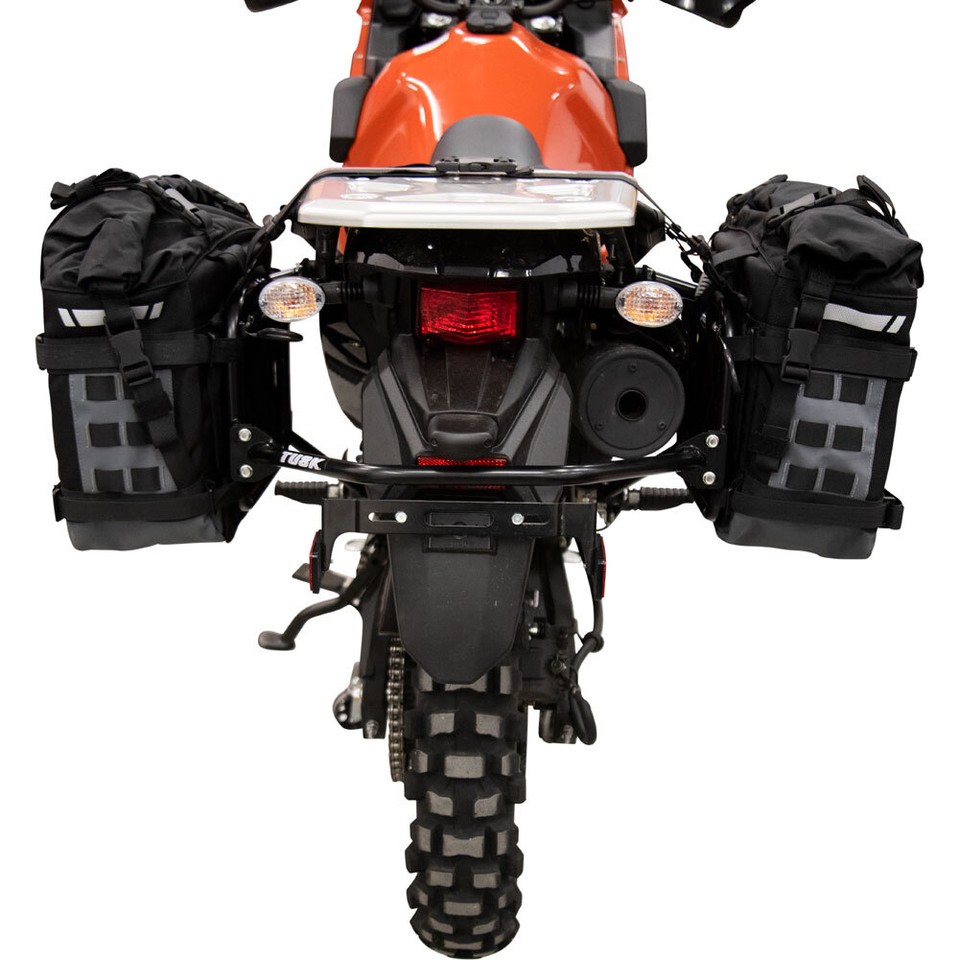 Dr650 Rear Rack Tusk Tusk Pannier Racks With Pilot Bags Black/Gray For KAWASAKI KLR650 2022 ...