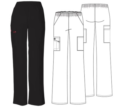 DICKIES EDS Cargo Hose schwarz Gastronomie Medizin Pflege Scrubs