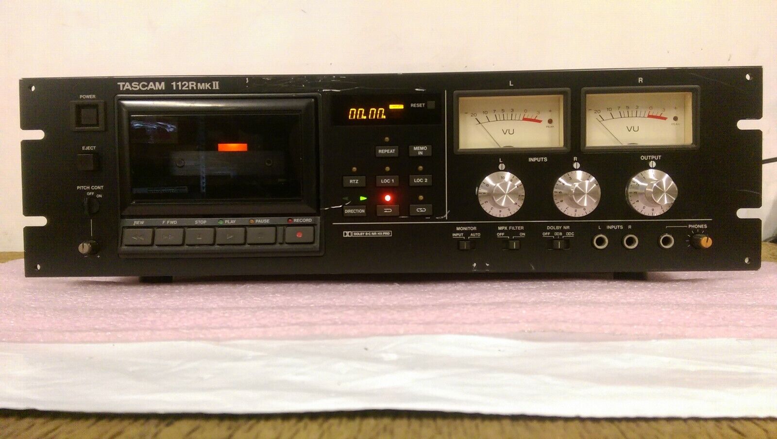 Tascam 112RMKII Stereo Cassette Recorder/Reproducer w/Power Cord -Used-