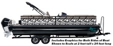 Distressed Skulls Texture Graphic Wrap Decal Bass Pontoon Vinyl Fishing Boat  