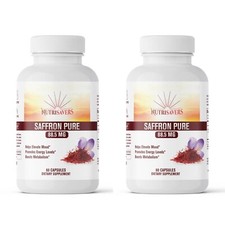 Saffron Extract 88.5mg, Sleep Support, Mood Boost, Gluten Free, 60 Caps x2