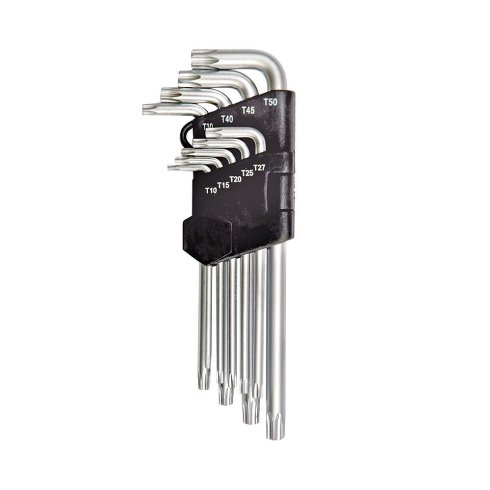 Schlüsselsatz TORX 9-tlg. T10-T50 Schraubendreher Vielzahn Mit Loch Innen