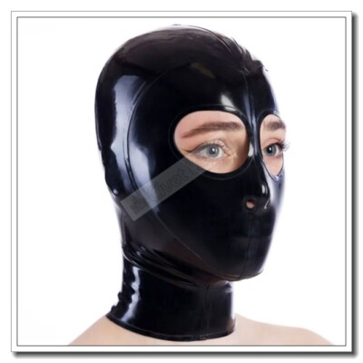 Latex Gummi Hoods Mask Cool Mouth Close Small Nose Hole Big Eyes Style A129