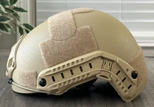 Fast Tactical Helmet YS-HW105809 Soil Tan with Hook & Loop Fasteners *Open Box