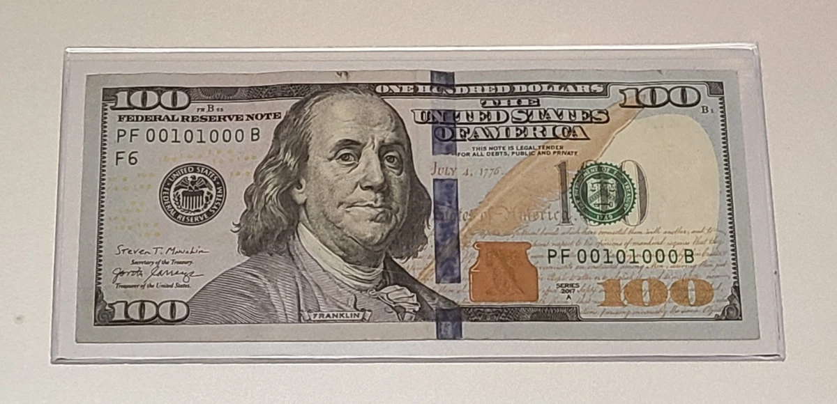 Rare 100 Dollar Bill Indiana US Small Size Federal Reserve Notes