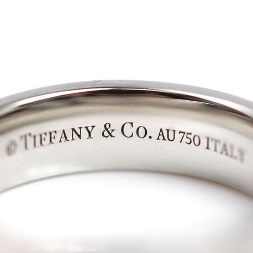 TIFFANY & Co. T TWO Narrow Ring diamond K18WG US#4.75~5 P0038651 - Picture 5 of 8