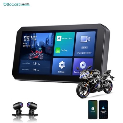 OTTOCAST 6'' Motorrad Display Wireless CarPlay Android Auto GPS Screen Autoradio