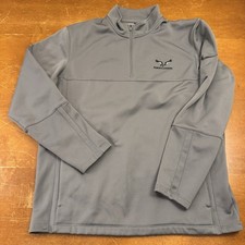 Nike Sweater Mens Large Gray Long Sleeve Pullover Golf 1/4 Zip Therma Fit