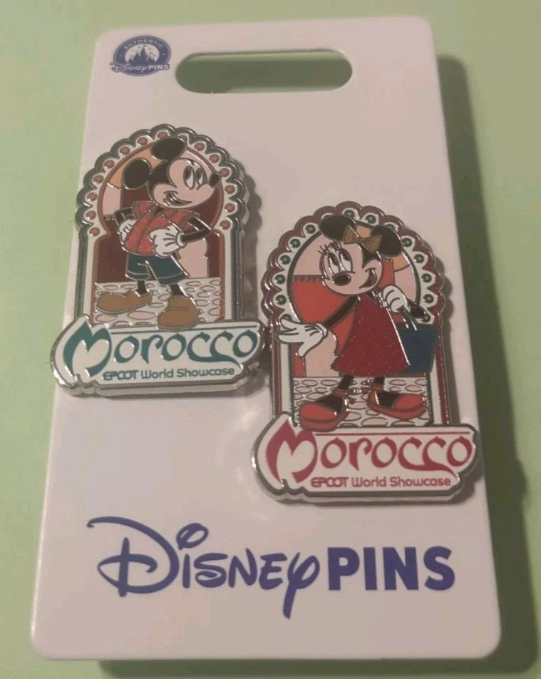 New Disney Epcot Morocco Pavilion 2 Pin Set World Showcase