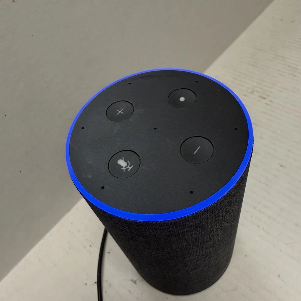 Altavoz inteligente Amazon Echo (2ª generación) con Alexa, tela carbón FUNCIONA Foto 3 de 4