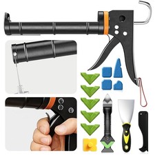 Kartuschenpistole Kartuschenpresse Glaskleber Silikonpistole + Fugenschaber