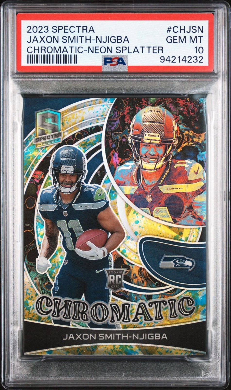 Jaxon Smith-Njigba Panini Spectra Chromatic #CHJSN Neon Splatter