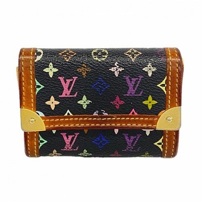 Louis Vuitton Coin Case Monogram Multicolor Porte-Monnaie M92656 Noir Used