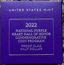 2022 Purple Heart Half Dollar Proof $46.80 W/Coupon