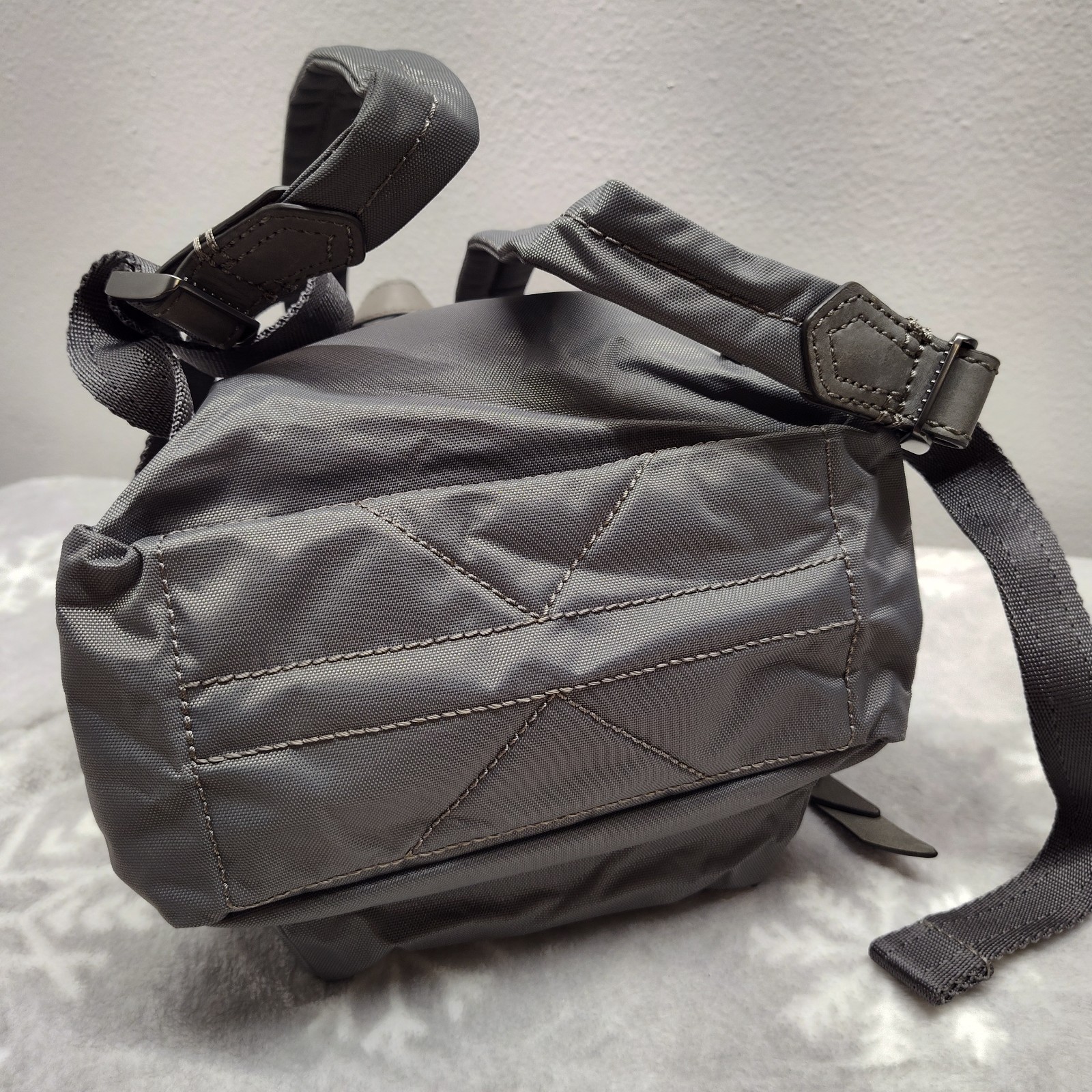 Frye Durable Nylon Mini Backpack With Leather Tri… - image 9