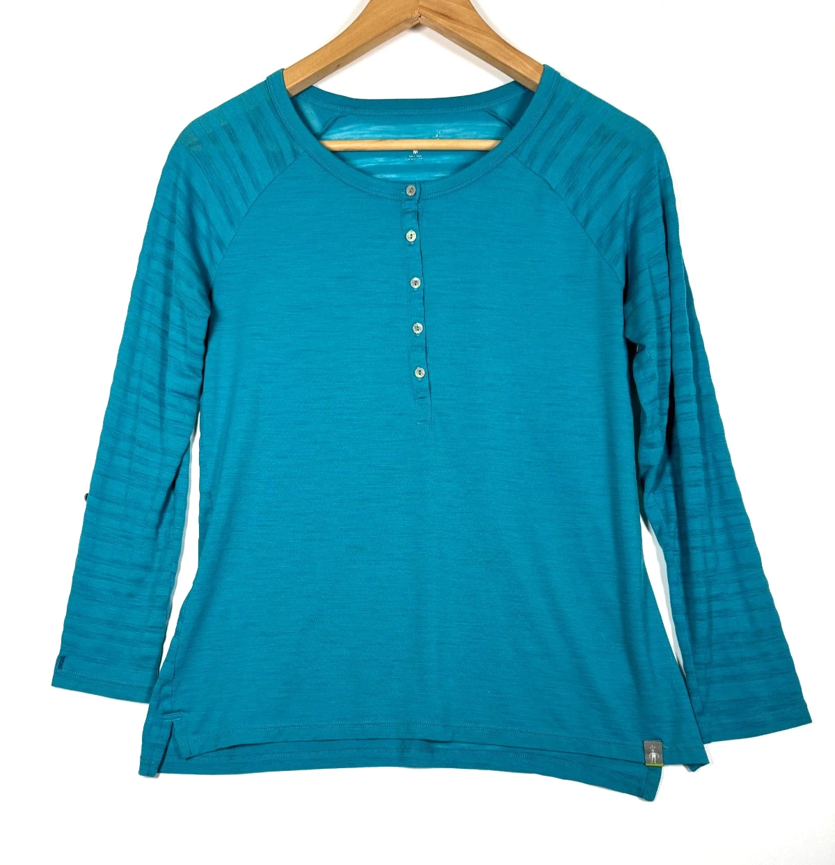 Smartwool Merino Wool Henley Top Womens Medium Blue Base Layer Hiking Outdoor
Opens in a new window
