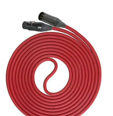 1-100'FT Mogami W2549 Red Cable Neutrik Gold XLR Male to XLR-Female Audio Aux