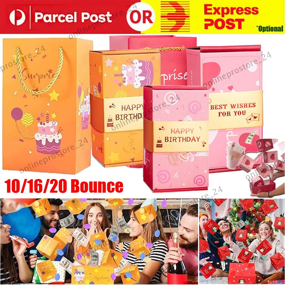 Happy Birthday ATM Surprise Money Bounce Jumping Box Surprise Party Gift AU