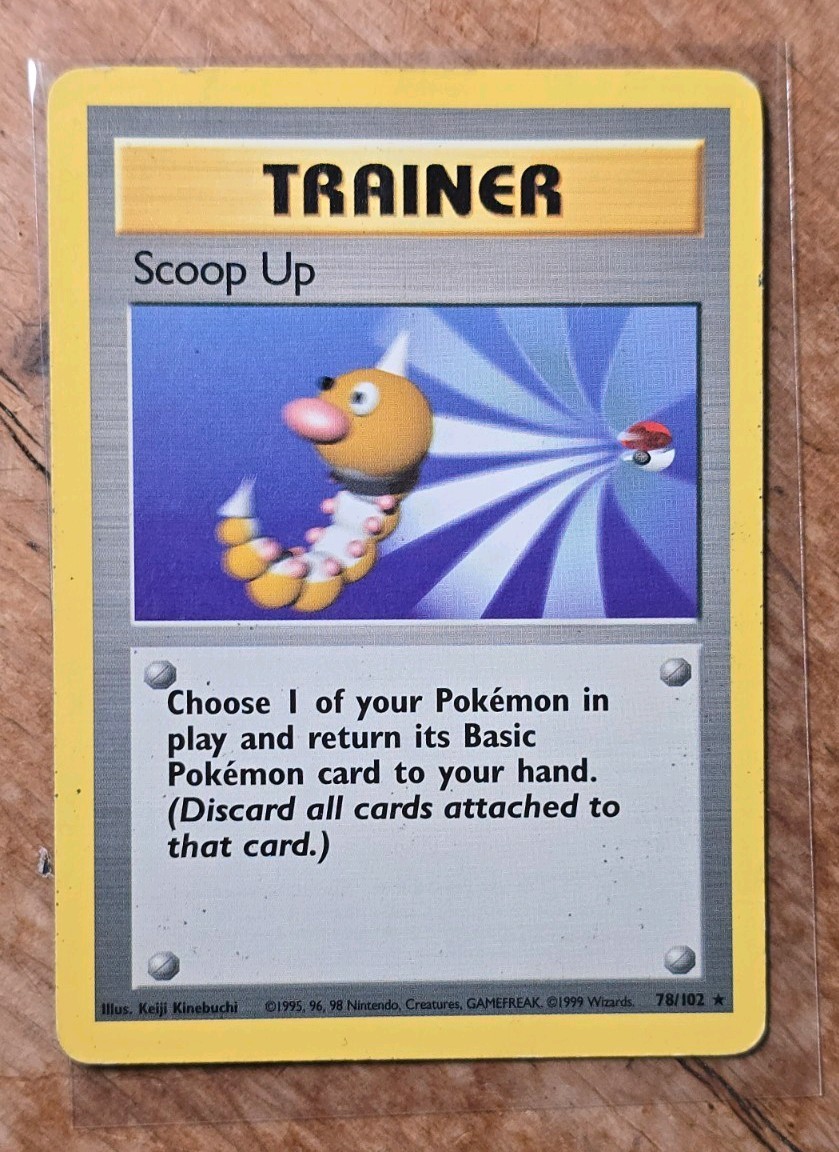 SCOOP UP 78/102 ENGLISH RARE BASE SET CARD POKEMON TCG WOTC 1999 