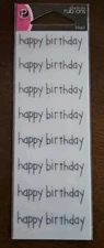 Pebbles Inc. Duplicate Rub-Ons ~ Black ~happy birthday ~ Scrapbooking Crafts