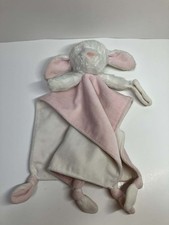 Carters Pink Lamb Lovey Security Blanket Rectangle Pacifier Holder Baby Nursery