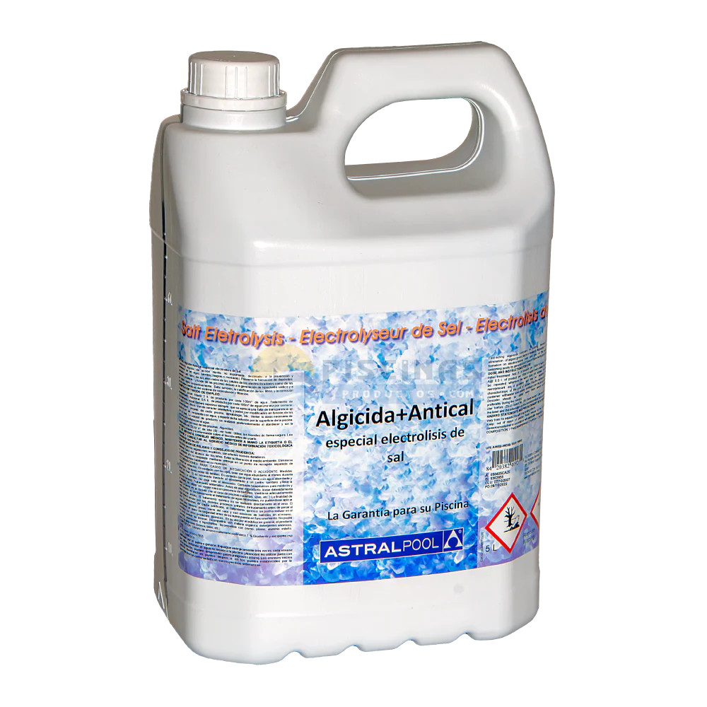 Alguicida anticalcáreo AstralPool para cloradores salinos. 5 L.