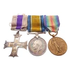 MILITARY CROSS GEO V WW1 MINIATURE MEDAL GROUP OF 3