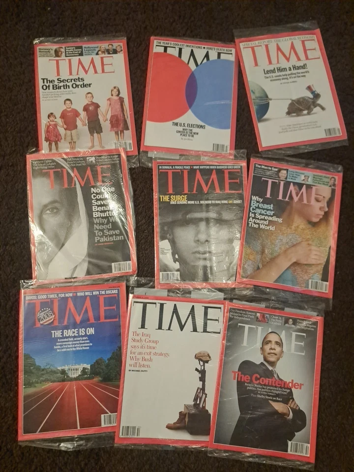 TIME MAGAZINES 21 Issues Job Lot Collection Vintage Great Photos Unopened 2000s - Image 2 of 3