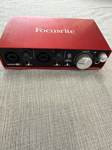 Focusrite Scarlett 2i2 2nd Gen USB Audio Interface Direct Monitor Phantom Pwr