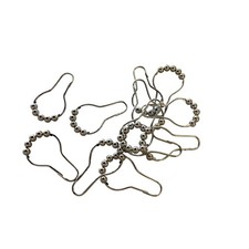 Signature Hardware 466820 Roller Ball Shower Curtain Rings - Chrome
