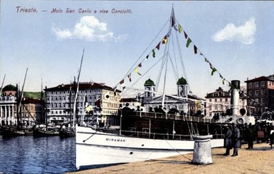 Ak Triest Friuli Venezia Giulia, Molo San Carlo e riva Carciotti,... - 11444108