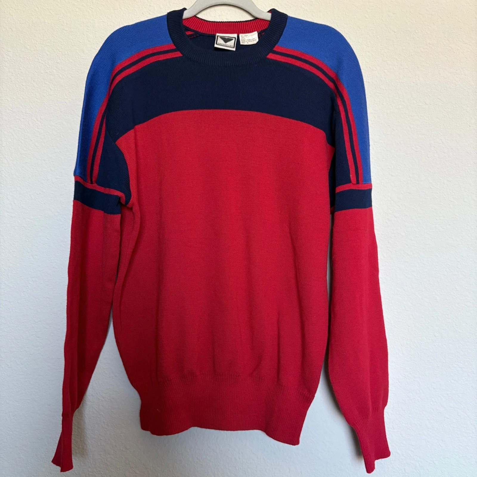 VTG80s Obermeyer Park City Wool Ski Sweater Red XL GaperDay Cabincore