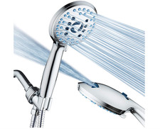 Aquacare High Pressure 8-Mode Handheld Shower Head - Anti-Clog Nozzles, Built-In