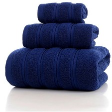 100 Pure Cotton Towel Three-Piece Set, Including One Bath Towel 27.5 x 55 i...