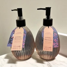 Asquith & Somerset Jasmine Blossom Hand Wash 2 Pack 16.9 oz Glass Bottles
