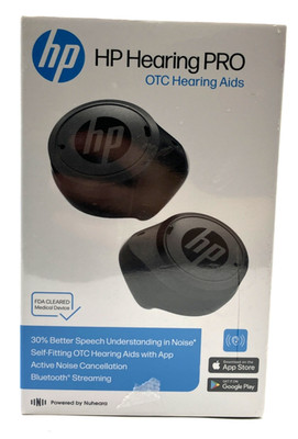 HP Hearing PRO Self-Fitting OTC Hearing Aids New/Sealed
