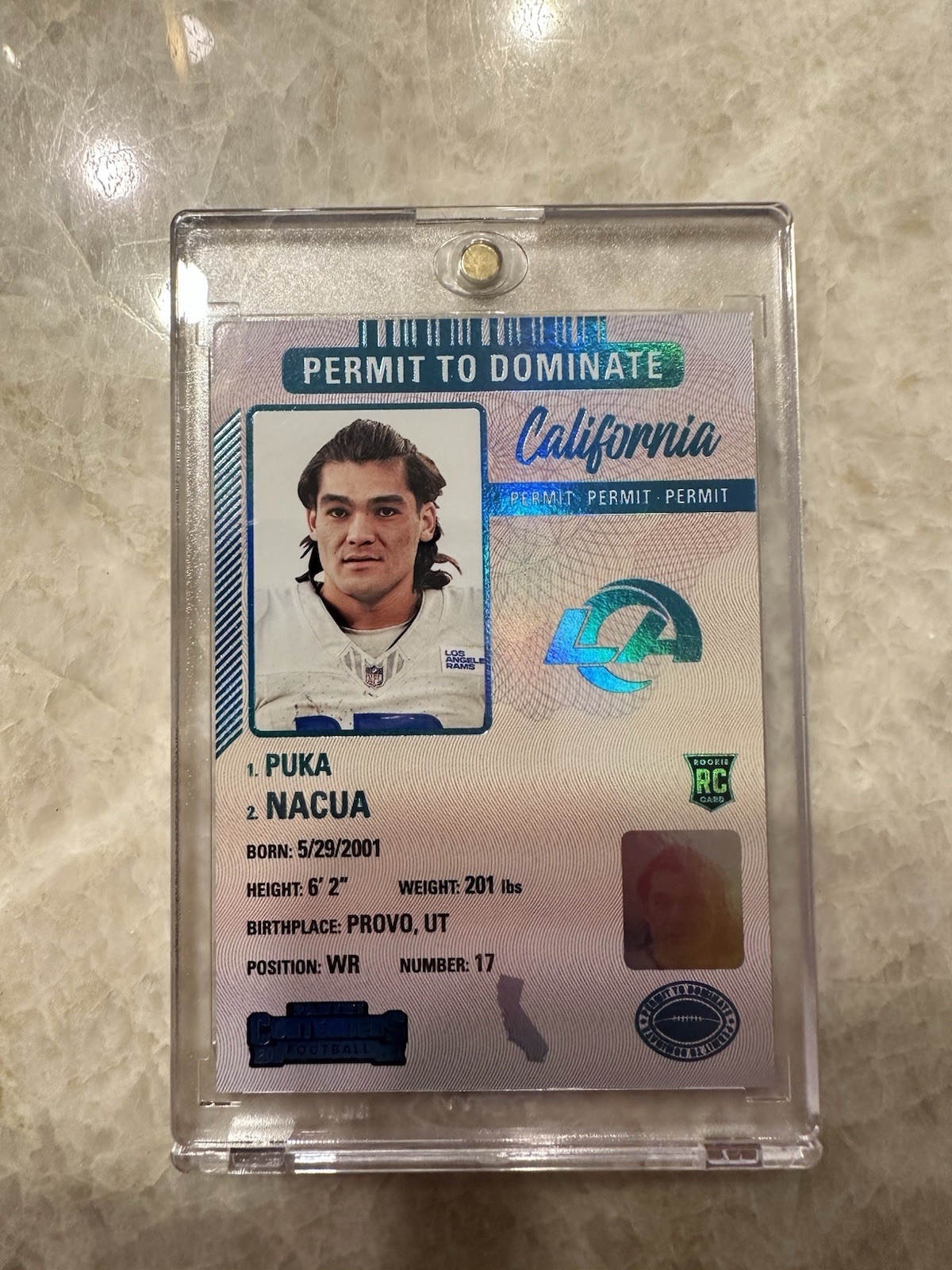 2023 Panini Contenders - Permit to Dominate Puka Nacua #5 (RC) Los Angeles Rams