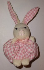 VTG RARE 80s90s Russ Berrie Mini 3.5" Bunny Bean-Filled Stuffed Toy VGUC  No Tag