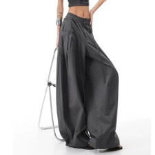 Japanese Women's Wide Leg Pants Pleated Wide Leg Pants Casual