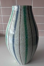 Vintage 1950s Striped Bitossi V 291 27 Vase Mid Century Modern Italian Pottery