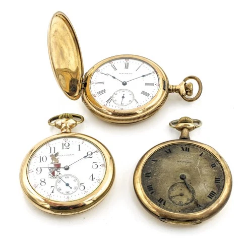 Antique Waltham 12-14s 17j 47mm Grades 230 1425 Pocket Watch Lot of 3 #WB4214-5