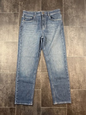 Massimo Dutti Jeans Mens 32 Blue Denim Straight Leg Slim Fit Stretch Medium wsh 