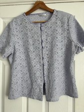 Berkertex Lilac Lace Top With Shoulder Pads Size 16